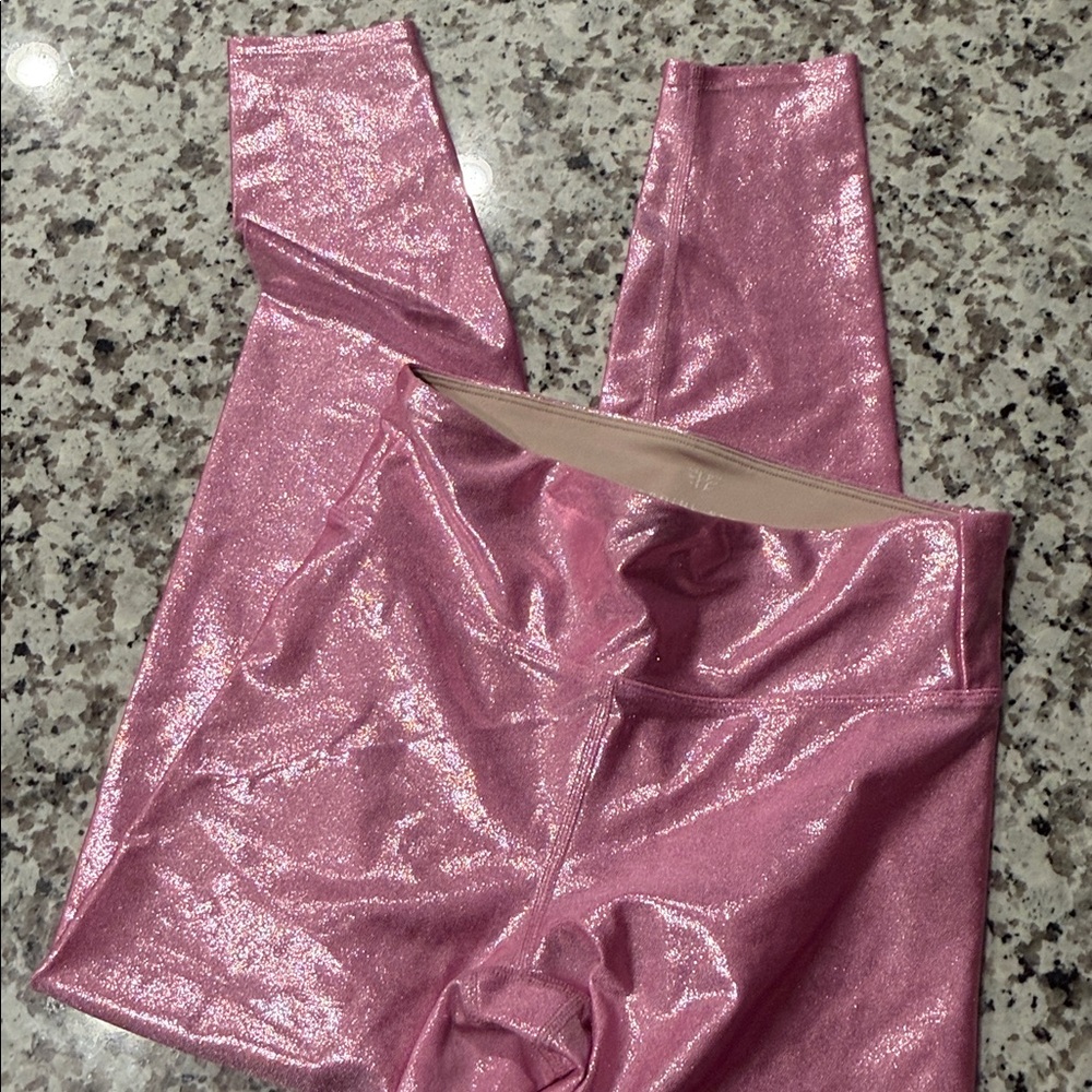 Pink Metallic leggings